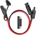 10AWG SAE Adapter Cable with Solar Connector, 60cm Extension for RV Solar Systems & Power Generators