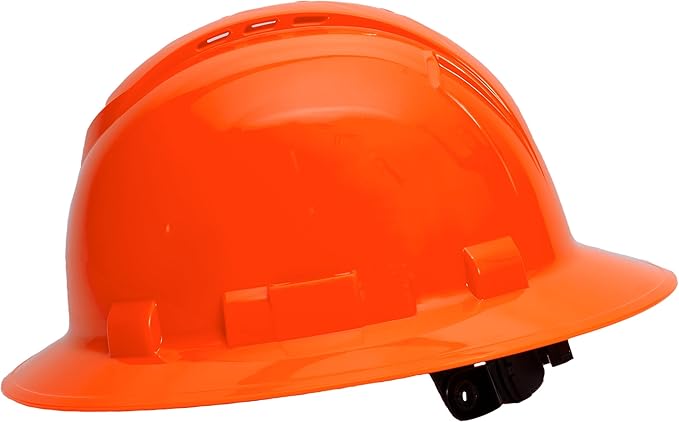 Pyramex Ridgeline Full Brim Vented Hard Hat 4 Point Ratchet Suspension