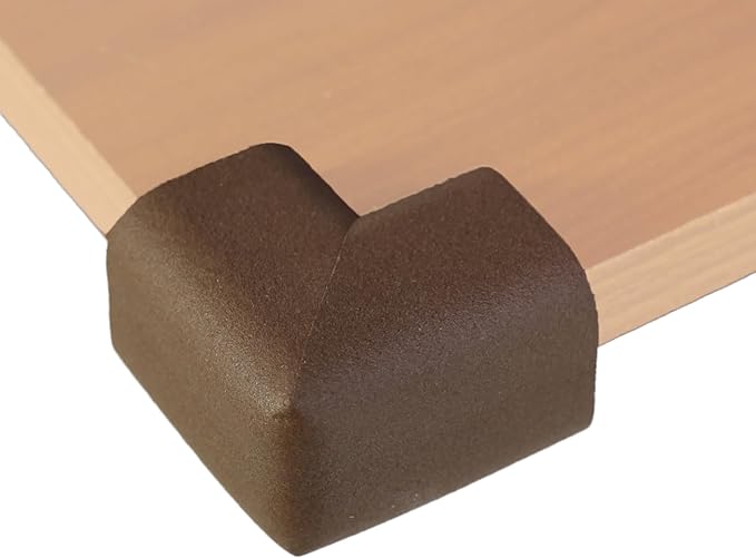 KidKusion Corner Cushion | Made in USA | Brown | 16 Pack | Furniture and Corner Protection