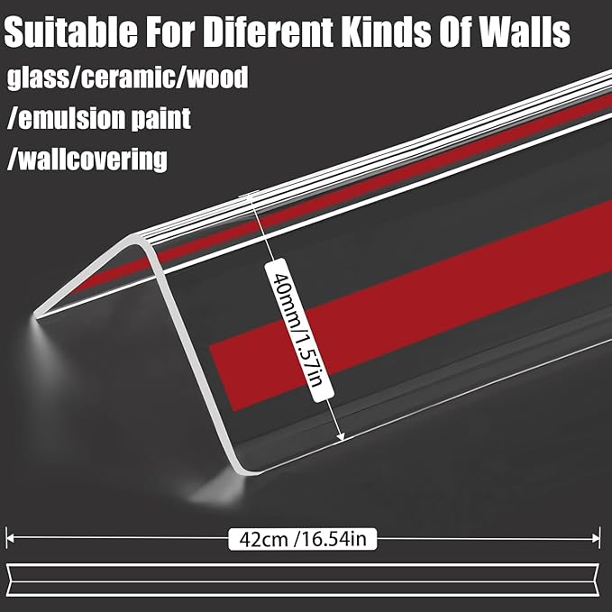 4 PCS Wall Corner Protectors,Self-Adhesive Plastic Baby Corner Protectors & Edge Protectors for Wall,Furniture, Door,Tables,Windows,Corner Covers for Baby Safety (4cmx42cm/1.57inx16.5in)