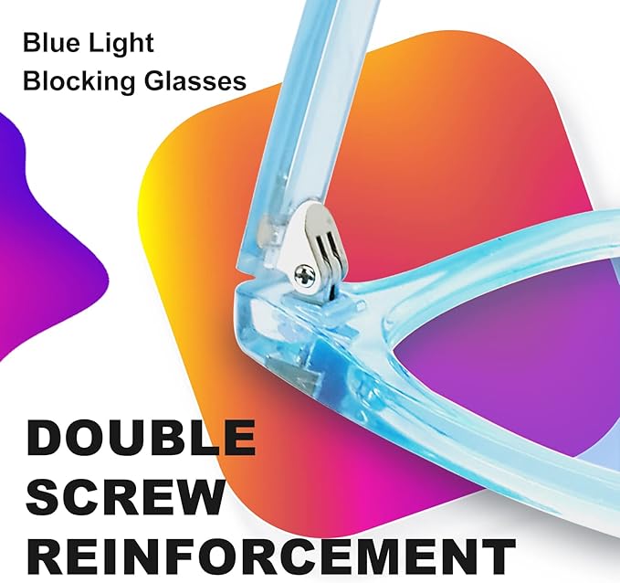 VISOONE Blue Light Blocking Glasses Square with Anti Computer Glare for Gaming Women and Men MONTANA