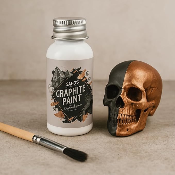 Saho's Graphite Conductive Paint for Electroforming and Electroplating, Graphite Paint 1oz/30ml