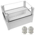 LeMotech Junction Box IP67 Waterproof Dustproof Electrical Box Project Box DIY Enclosure Gray with Transparent Clear Cover, External Size 11x7.5x7.1in (280x190x180mm)