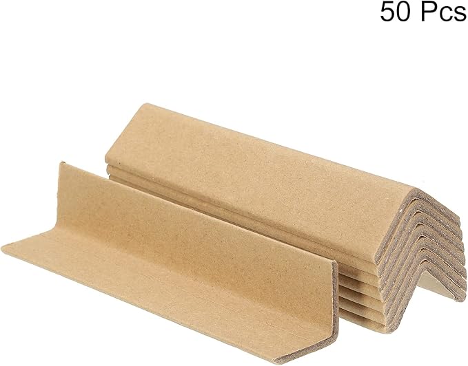 PATIKIL Adjustable Cardboard Corner Protector Package Frame Protectors L Shaped 150x30mm Thick 3mm for Art, Packing, Shipping, Pack of 50