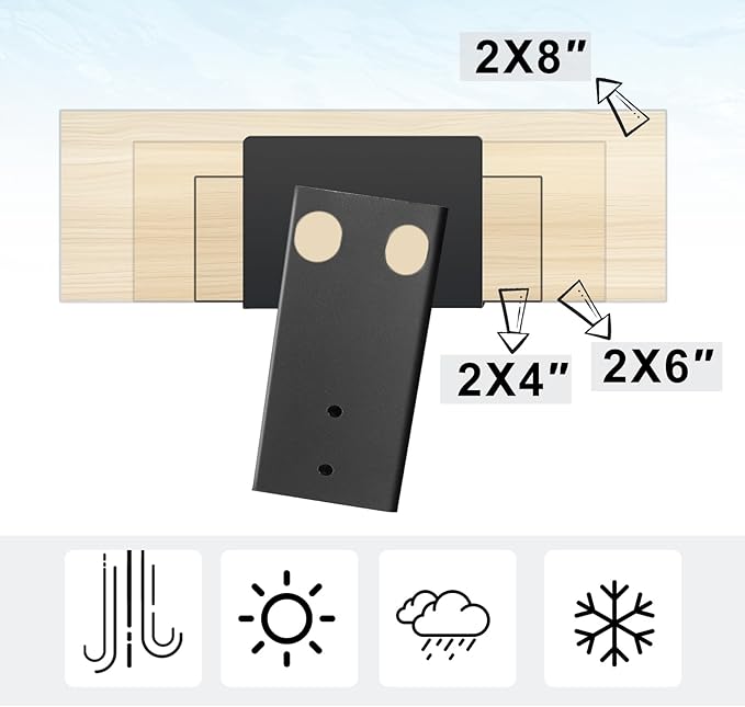 4 Pcs Outdoor 4"x4" Compound Angle Brackets,Deer Stand Brackets for Deer Stand, Hunting Blinds and Tree Houses