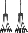 1 Pair Solar Connectors Y Branch,1 to 6 Solar Parallel Connector for Solar Panels,30A 1000V Solar Panel Splitter for Solar Cable