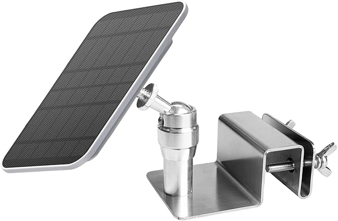 WiTi Gutter Mount for Eufy, Arlo Solar Panel , Adjustable Stainless Steel Mount Bracket to get Sun , No Drill Installation Compatible with Eufy S220 Camera