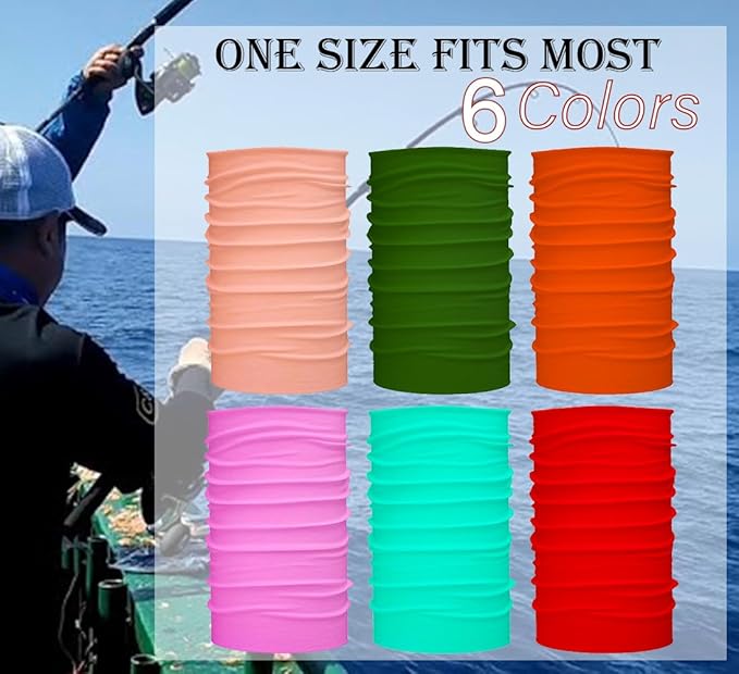 6 Pack Neck Gaiters Tube UV Face Mask Bandana Balaclava Shiesty Magic Scarf Headwear Headbands Wraps for women