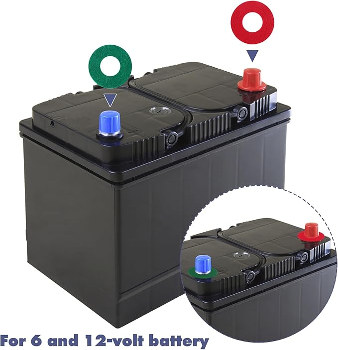 50 Pcs Car Battery Terminal Protector, Anti Corrosion Felt Washers Kit Fiber Felt Washer Battery Corrosion Cleaner for Automotive Marine Battery