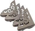 4Pcs Table Corner Protectors, 2.6"x2.6" Antique Bronze Metal Corner Protector, Table Corner Guards, Triangle Corner Decorative, Metal Edge Safety Corner for Wood Furniture Table Boxes Cabinets
