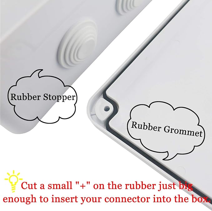 Sunnyglade IP65 ABS Plastic Waterproof Dustproof Junction Box Universal Durable Electrical Project Enclosure (5.9"x5.9"x2.8")