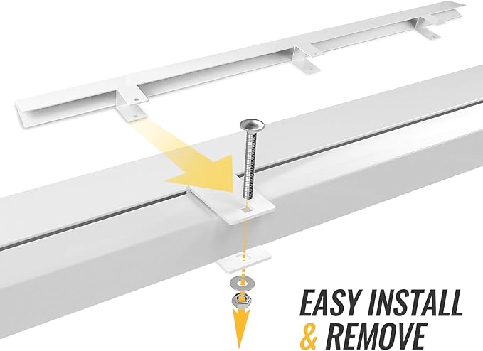 AA-Racks Aluminum 51" Ladder Rack Wind Deflector, Van Rack Accessory Model AX27 Series White