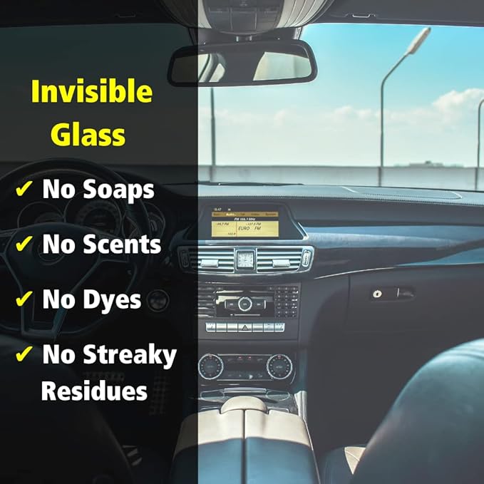 Invisible Glass 92163-4PK Premium Glass Cleaner Spray for Car Windshields and Windows – Automotive and Home Window Cleaner – Streak-Free, Ammonia-Free, Tint-Safe – 16 fl oz (Pack of 4)