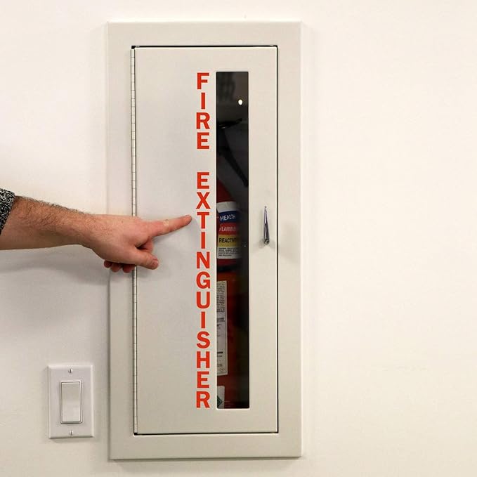 SmartSign “Fire Extinguisher” Window Decal | 2" x 20" Die-Cut Vinyl with Back Adhesive, Made in USA