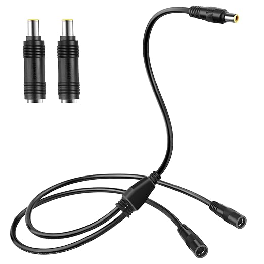 Solar Adapter 8mm Splitter, DC8mm Female and Male Combiner Cable Y Splitter Adapter Cable for Solar Panel Portable Power Station Compatible with Jackery Goal Zero