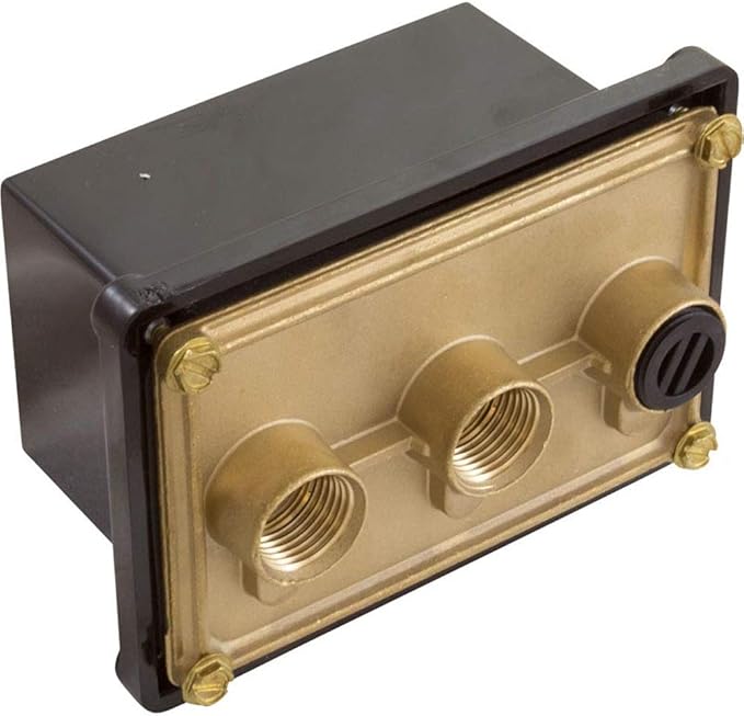 Pentair Light Junction Box, (3) 1/2" Ports, Brass Base