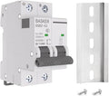 BASKER DC Circuit Breaker, 16 Amp 2 Poles 500V Solar Disconnect Switch for Solar PV System Solar Panels Grid System,Thermal Magnetic Trip,DIN Rail Mount, DC Breaker MCB (16A)