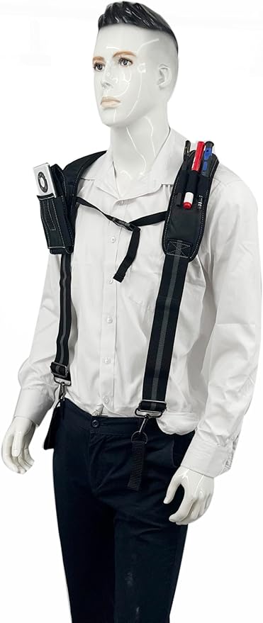 Padded Tool Belt Suspenders 3 Hook Swivel Suspenders for Tool Belt Heavy Duty Work Suspenders
