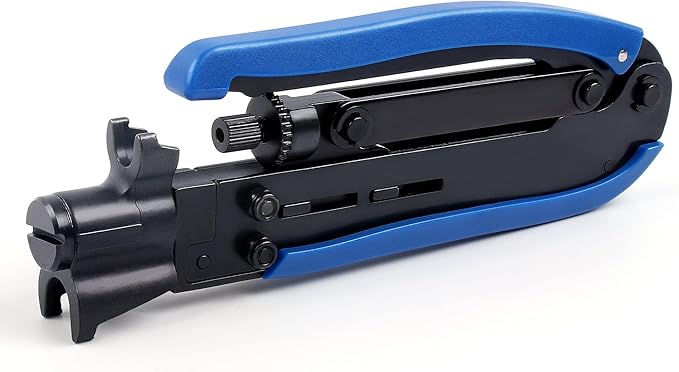 Knoweasy Coax Compression Tool - Coax Crimper and RG6 Coaxial Crimper for RG6, RG59, and RG11 Cable F-Connectors