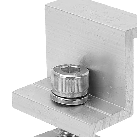 Solar Panel Clamps Z Brackets 10PCS Aluminum Mounting System Grounding Clip Lug (30mm)