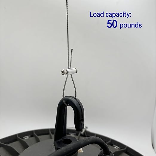 20 Pieces of M4 Wire Rope Clamps, 1/8 inch Rope, Made of Copper and Stainless Steel, Suitable for Outdoor Hanging, Reusable, and Never rusts.