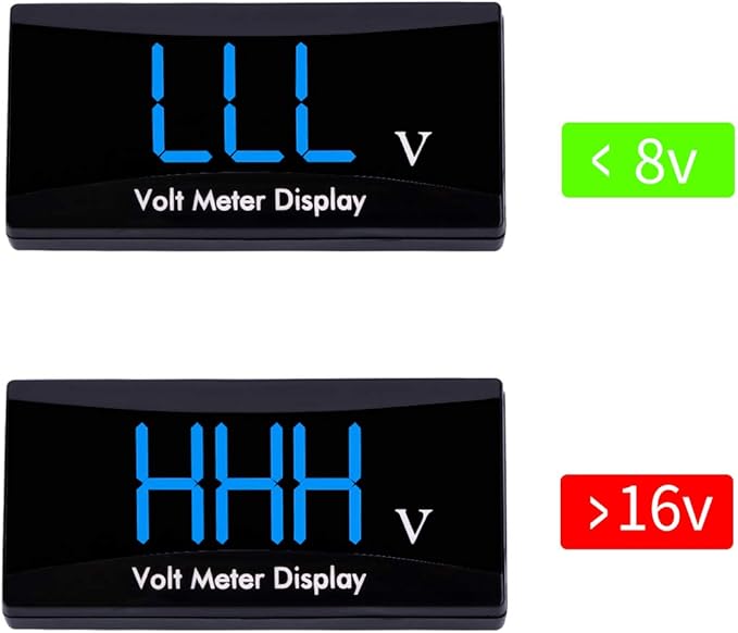DC 12V Car Digital Voltmeter Gauge - AIMILAR LED Display Voltage Volt Meter for Car Motorcycle (Blue)