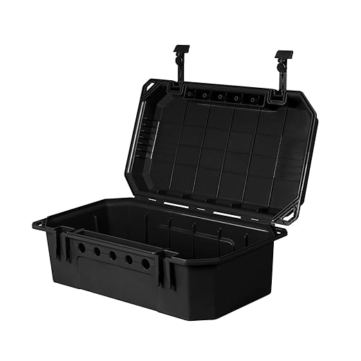 WELKIN Heavy-Duty Outdoor Electrical Box (15.3 * 8.9 * 5.4 inch), IP54 Weatherproof Waterproof Extension Cord Cover, Protect Outlet, Plug, Timer, Power Strip, Holiday Lights (Black)