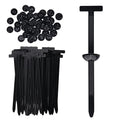 100 Pcs Nylon Universal Cable Tie Buckle for Car - Self-Locking and Easy Install Zipper Clips with Pin & Button Design - UV-Resistant Zip Tie for Quick and Effortless Car Daily Repair