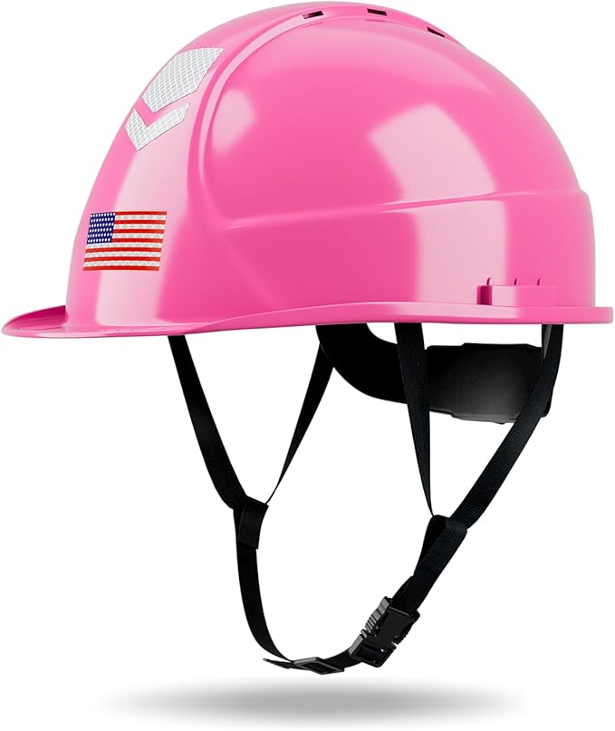 Reflective Safety Hard Hat with Visor,Vented Protection Construction Hard Hat,ANSI Z89.1& OSHA Approved Safety Helmet