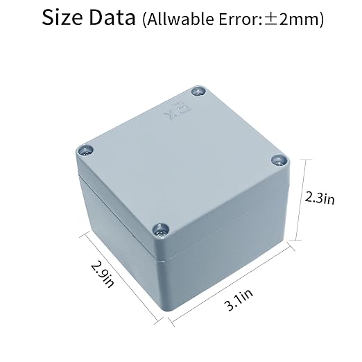 Aluminum Project Box Waterproof Electrical Junction Box Outdoor Electrical Aluminum Alloy Metal Box Outdoor Universal Enclosure Gray 3.1"x2.9"x2.3"