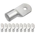 SELTERM 10pcs 250 MCM-5/16" Stud Tinned Copper Wire Lugs, Heavy Duty Battery Cable Ends,250 kcmil Ring Terminals, UL Battery Lugs Marine Grade Copper Eyelets Electrical Battery Terminal Connectors