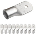 SELTERM 10pcs 4/0 AWG-1/4" Stud Tinned Copper Wire Lugs, Heavy Duty Battery Cable Ends,0000 Gauge Ring Terminals, UL Battery Lugs Marine Grade Copper Eyelets Electrical Battery Terminal Connectors