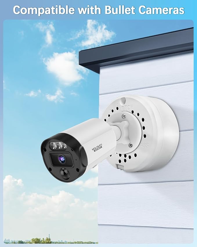 【ABS IP54 Waterproof】 Universal Camera Junction Box Waterproof Mounting Brackets for Bullet Cameras CCTV Security Camera Junction Boxes