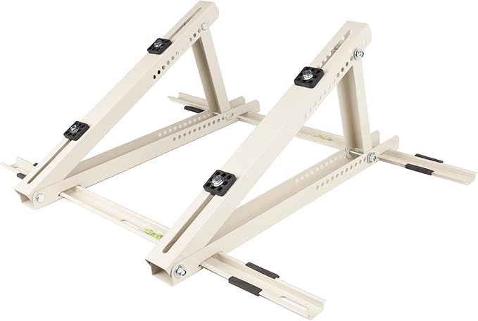 WeCooper Rooftop Mini Split Mount Bracket 9000to24000BTU,Heavy Duty Adjustable Roof Bracket More Stability&Level for for Ductless MiniSplit Air Conditioner Condenser Unit&Heat Pump,Support to 330LB