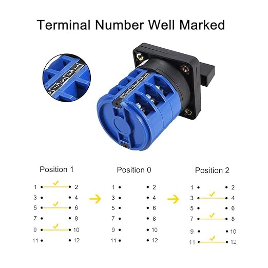Changeover Switch LW28-32 3 Positions 12 Terminals Universal Rotary Cam Selector Latching Switches 690V 32A