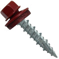 Metal Roofing Screws: (250) 10 x 1 Colonial Red Hex Head Sheet Metal Roof Screw. Self Starting Metal to Wood siding Screws. EPDM Washer. Colored Head