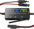 MPPT Solar Charge Controller 12V 10A, with LCD Display & Type-C/USB Output, Compatible with LiFePO4, AGM, Gel Batteries, Zero Battery Drain Technology for Off-Grid Solar System