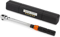 1/2" Foot Pound Torque Wrench, 10-170 Ft-Lb & 13-230 Nm Range, Dual-Direction 72-Tooth Click Wrench, Automotive Truck & Motorcycle Precision Maintenance, Heavy-Duty Storage Case Included