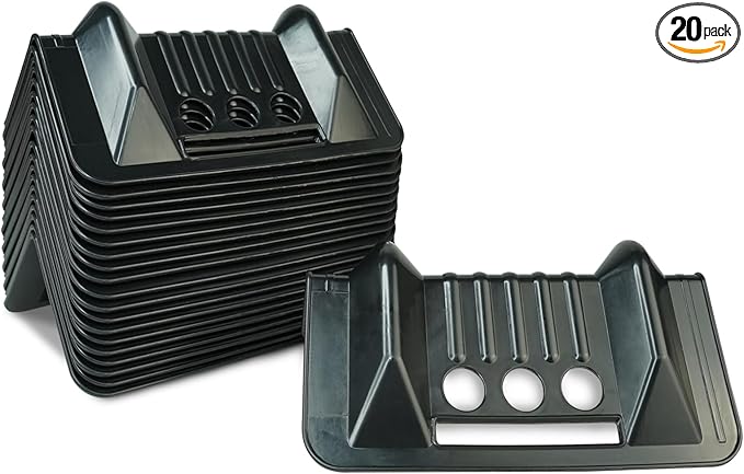 ENJ 20 Pack Black Flatbed Edge Protectors for Cargo Loads Corner Protectors Flatbed Used Together with Webbing to Protect Cargo