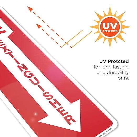 Fire Extinguisher Decal Self Adhesive Sticker 4x12" 4 Mil Vinyl SignIndoor & Outdoor Use UV Protected & Waterproof Sleek (3 Pack)