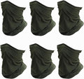 SHEVERCH 6 Pack Neck Gaiter Face Mask Sun Protection Cooling Bandana Face Cover Windproof Dustproof Neck Scarf