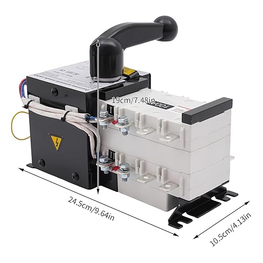 63A 110V Dual Power Automatic Transfer Switch Manual Transfer Switch 50/60Hz Din Rail Mounted Mini ATS 2/3/4P 63/32A for Hone Generator and Backup Power RV (4P 100A)