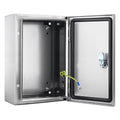 QILIPSU 304 Stainless Steel Electrical Box IP65 Waterproof Steel Project Enclosure Lockable Weatherproof Electric Junction Box for Indoor & Outdoor Use 18"x14"x8"