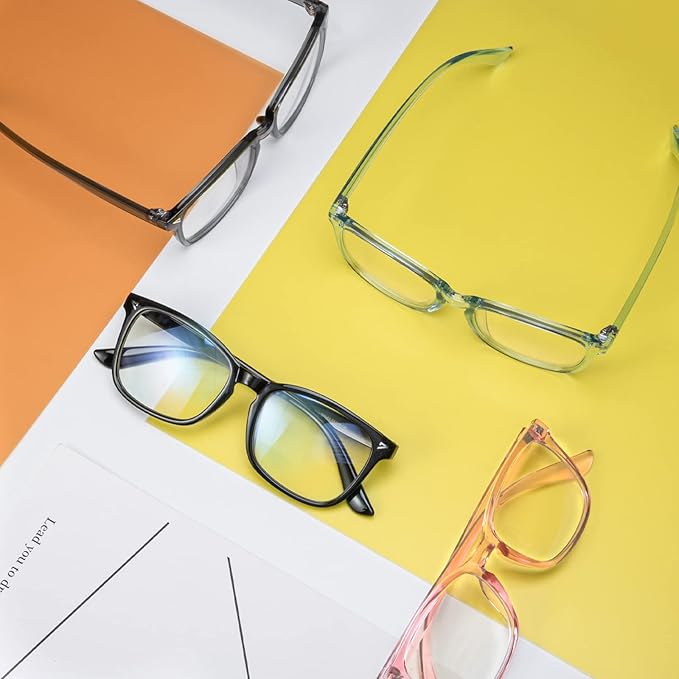 VISOONE Blue Light Blocking Glasses Square with Anti Computer Glare for Gaming Women and Men MONTANA