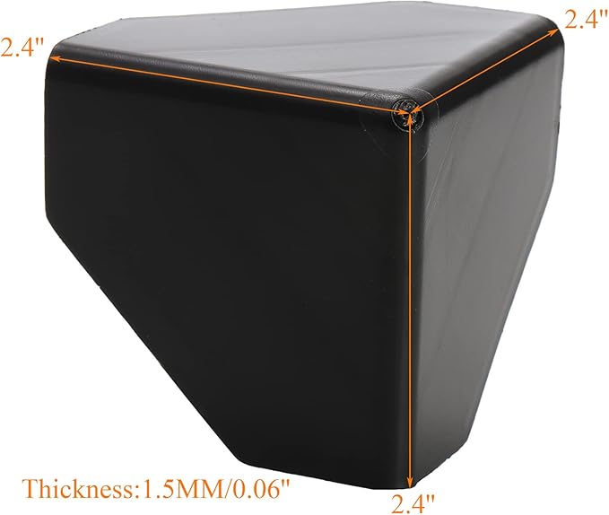 ZENFUN 200 Pcs Packaging Edge Protectors, Plastic Heavy Duty Shipping Box Corner Protectors Corner Guards for Boxes, Cartons, Panel Packaging, Black, 2.4'' L x 2.4'' W x 2.4'' H