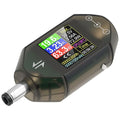 DC Voltage Tester Power Meter, 4.5-50V 0-12A Two-Way Measurement Voltage Current Capacity Amp Volt Voltmeter Ammeter Detector Digital Tester for DC 5.5 x 2.5/2.1 Port Device, Black