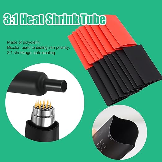 Twidec/160PCS Battery Cable Ends AWG 2 4 6 8 10 12 Gauge Copper Cable Wire Lugs,Ring Terminals Connectors,Copper Ring Terminals Connectors and Hammer Lug Crimper Tool 8 AWG to 0000 AWG