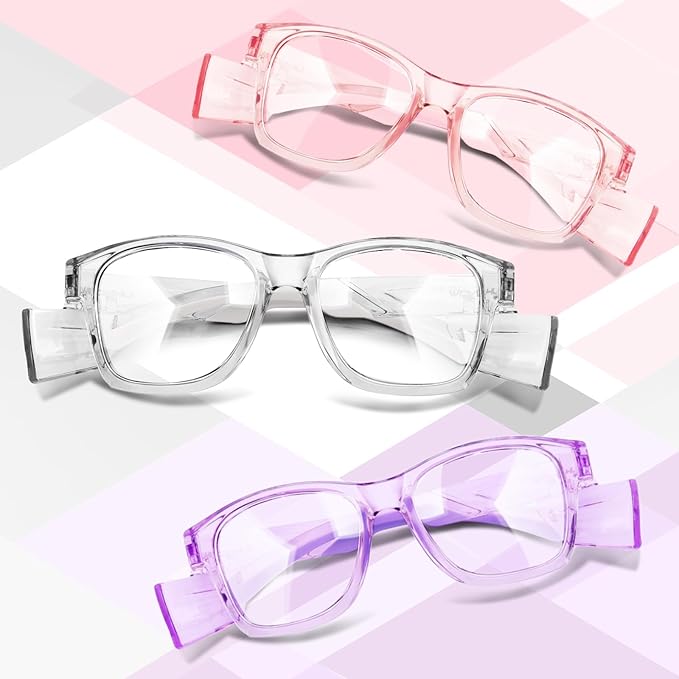 UKNOW Safety Glasses - Anti Fog Lenses - Eye Protection with Side Shields - ANSI Z87.1 Protective Eyewear - UV Protection