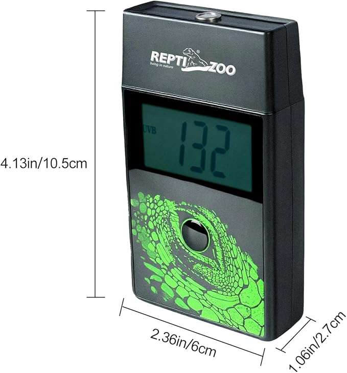 REPTI ZOO UVB Index Meter Handheld Reptile Lamp UV Detector, Digital UVB Tester Reptile Accessories for Lamp Bulb Testing