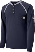 FR Shirts for Men Flame Resistant Shirts 6.5oz Light Weight Long Sleeve Fire Retardant Shirts CAT2/HRC2